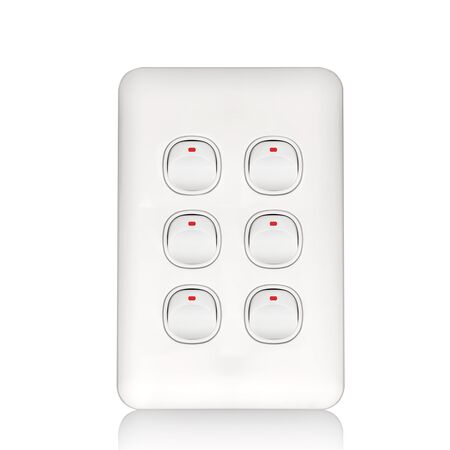 Switch 6 Gang 10 Amp Slim Wafer