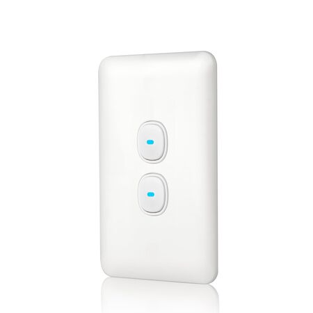 Switch 2 Gang 10 Amp Slim Elite