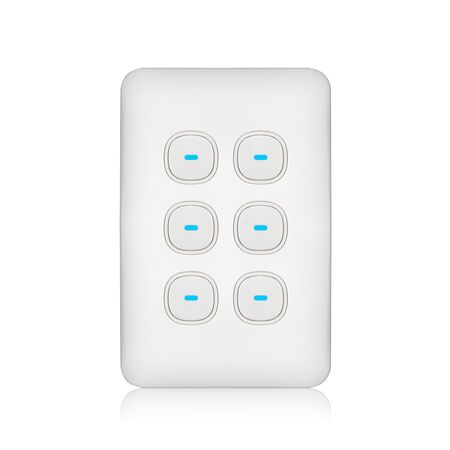 Switch 6 Gang 10 Amp Slim Elite