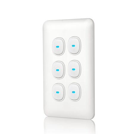 Switch 6 Gang 10 Amp Slim Elite