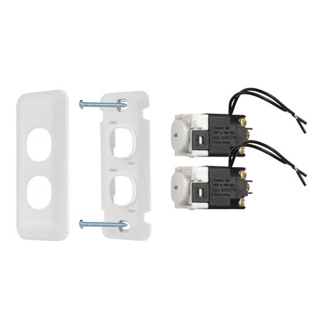 Architrave Switch 2 Gang 10 Amp Slim Elite