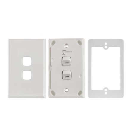 Switch 2 Gang 10 Amp Weatherproof