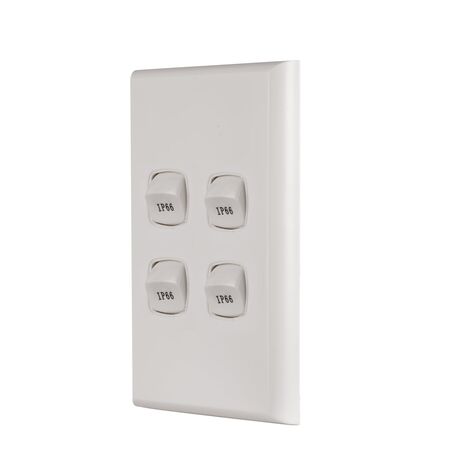 Switch 4 Gang Weatherproof 10 Amp