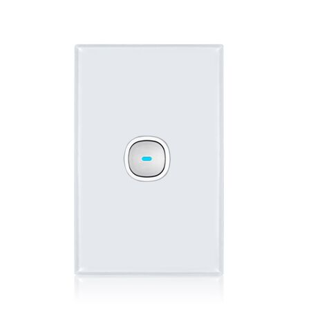 Glass Single Gang Switch With Built-In LED Push Button