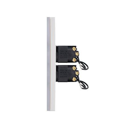 Glass Two Gang Switch With Built-In LED Push Button
