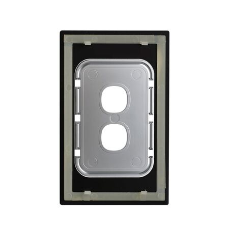 Glass Two Gang Switch Body And Cover Only Black