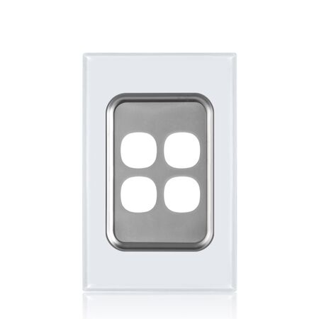 Glass Four Gang Switch Body And Cover Only