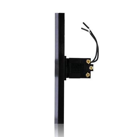 Glass Single Gang Switch With Built-In LED Push Button Black