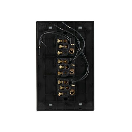 Glass Three Gang Switch With Built-In LED Push Button Black