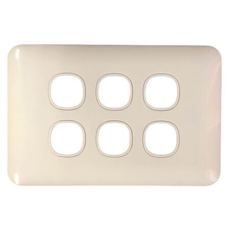Switch 6 Gang 10 Amp Slim Wafer Body Cover