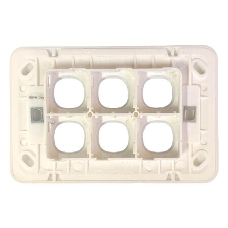 Switch 6 Gang 10 Amp Slim Wafer Body Cover