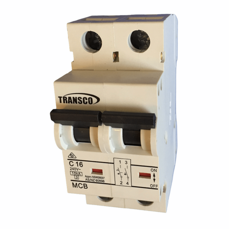 Circuit Breaker 2 Pole 16A 10KA