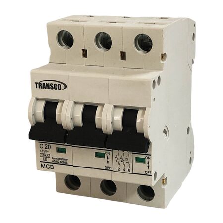 Circuit Breaker 3 Pole 20A 10KA