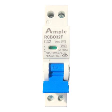 RCD/MCB Combination 32A 4.5KA Single Module