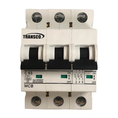 Circuit Breaker 3 Pole 63A 10KA