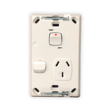 Single Power Point Vertical With Extra Switch