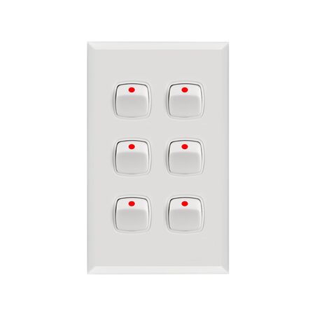 Switch 6 Gang 10 Amp