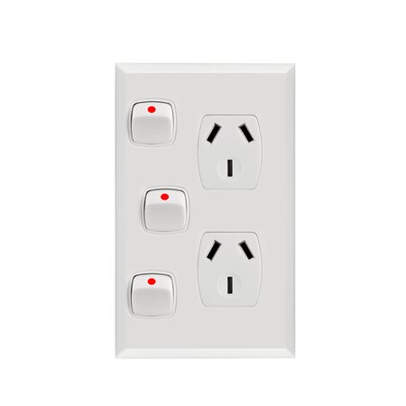 Double Power Point Vertical With Extra Switch