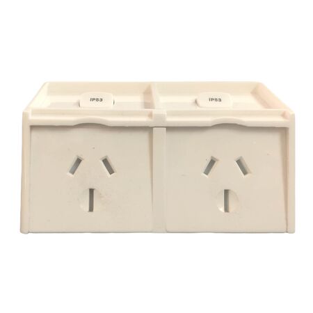 Power Point Double Weatherproof 10 Amp