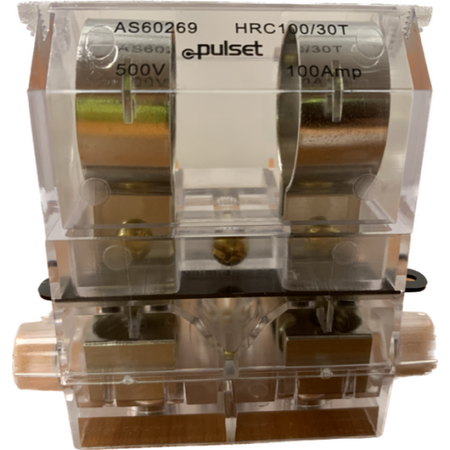 30mm HRC Fuse Holder - Transparent - HRC100/30T