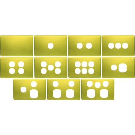 KS 5 Gang Metal Cover Plate - Gold - KS/CPSW5/GD
