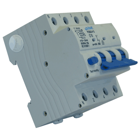 RCBO 3P+N 6KA 30ma 6amp AC Type - RCBO/406