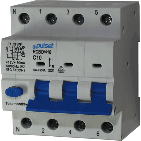 RCBO 3P+N 6KA 30ma 16amp AC Type - RCBO/416
