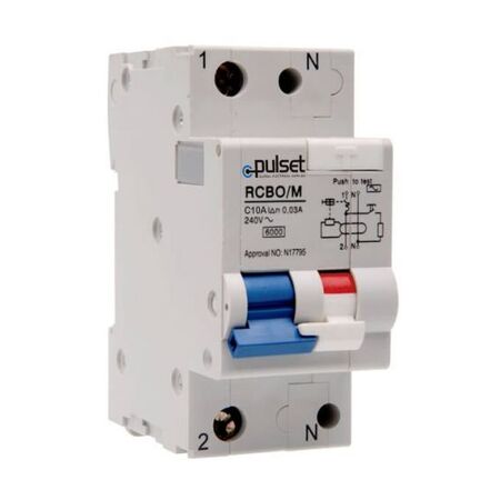 2 Pole 10Amp MCB/RCD 6KA Mechanical Combo AC Type - RCBO/10M
