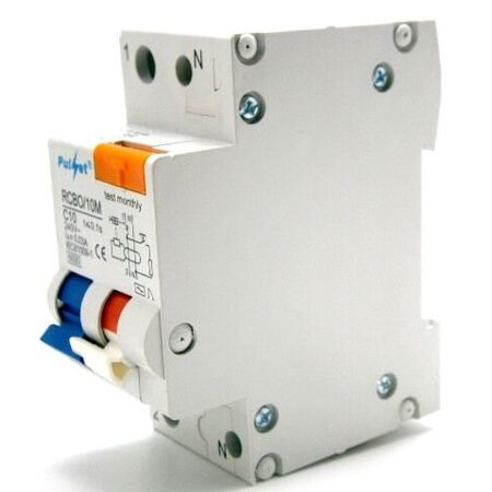 2 Pole 10Amp MCB/RCD 6KA Mechanical Combo AC Type - RCBO/10M