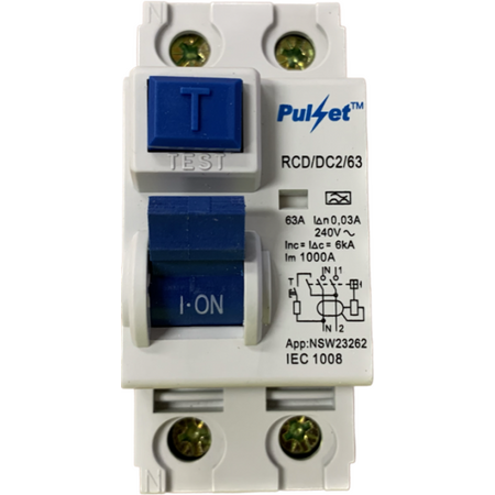 63Amp A-Type 2 Pole RCD 30mA - RCD/DC2/63