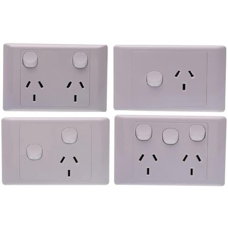 SL Single Power Point with 2-way Switch - SL/GPO1X