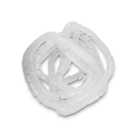 Spiral Wrap 16mm-ID  Covers 16-35mm Cable White 5m