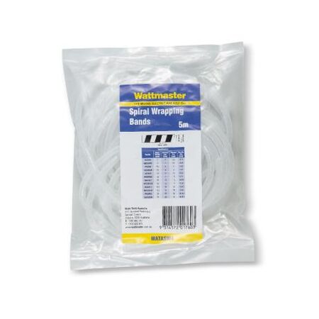 Spiral Wrap 4mm-ID Covers 3-10mm Cable White 5m