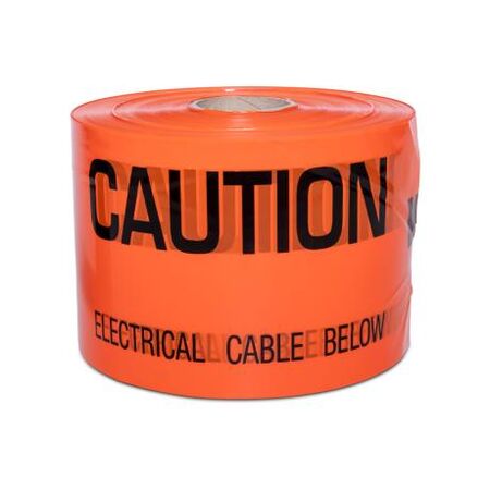 Underground Tape "Caution Electrical Cable Below " Orange Width 150mm x Length 500m