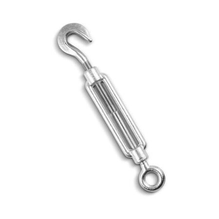 Turnbuckle Galvanised Diameter 12mm Length 240-340mm Breaking Strength 800kg
