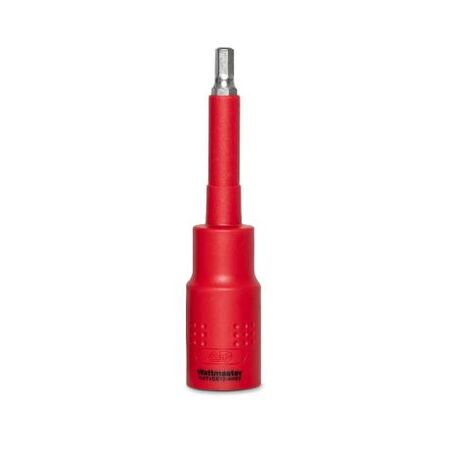 Hexagonal Socket Bit 6mm VDE Insulated 1000V 1/2" Drive Length 120mm