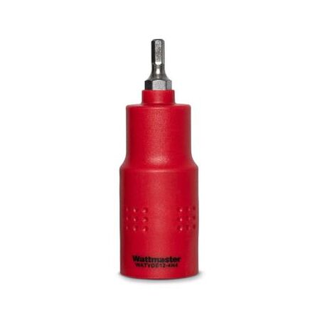 Hexagonal Socket Bit 4mm VDE Insulated 1000V 1/2" Drive Length 75mm