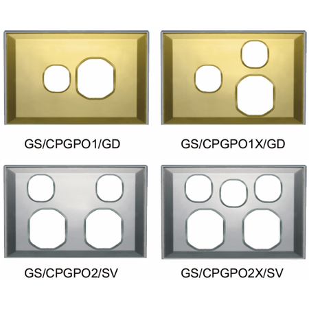 GS GPO1X Cover Plate - Silver - GS/CPGPO1X/SV