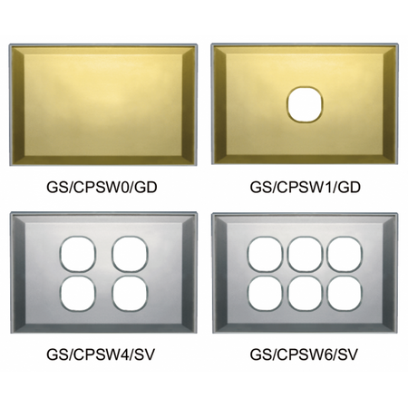 GS 2 Gang Cover Plate - Gold - GS/CPSW2/GD