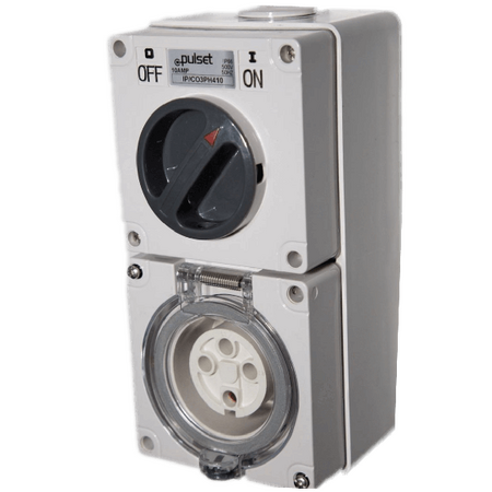 3 Phase 4 Round Pin Combo - 10Amp - RESISTIVE ORANGE - IP/CO3PH410/RO