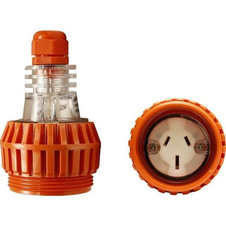 3 Flat Pin Extension Socket - 10Amp - IP/SCO1P10F