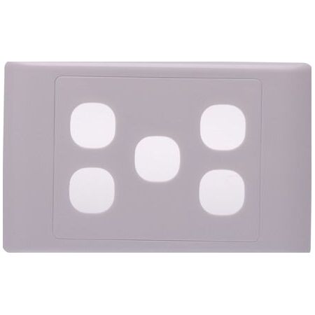 SL 5 Gang Unloaded Switch Plate - SL/SW/UL5