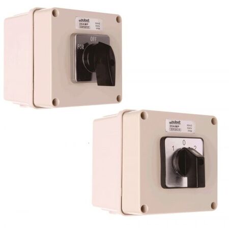 3 Phase Square 32A Forward/Reverse Switch - IP/S3P32F/R