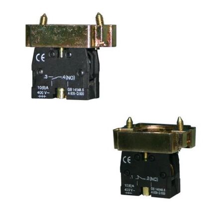 Push Button Base - M Red/Red N/C + N/C - PB5-MZ104