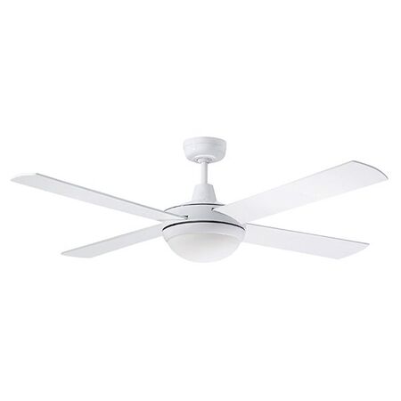 Lifestyle 1320mm 4 Blade Ceiling Fan with 24w LED Light Tricolour Brushed Aluminium