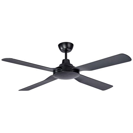 Discovery II 1220mm 4 Blade ABS Ceiling Fan Only Matt Black