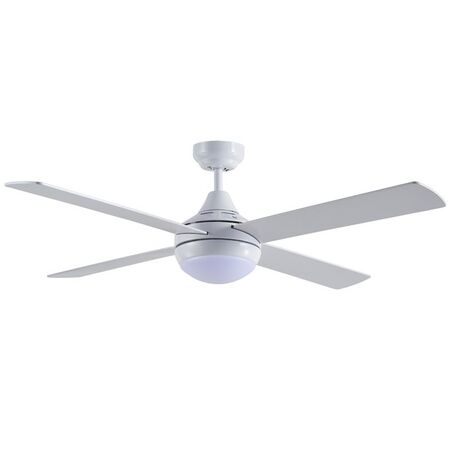 Link 1220mm 4 Blade Ceiling Fan with 15w LED Tricolour Light White