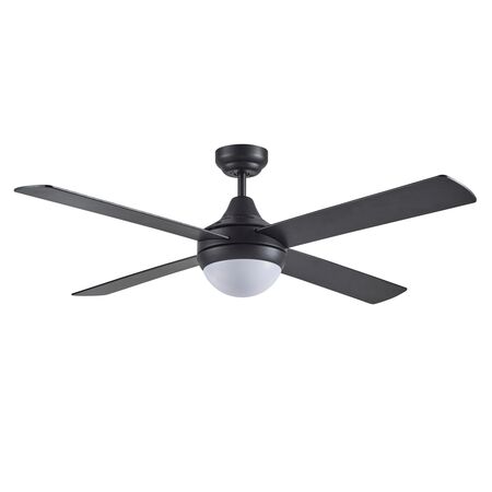 Link 1220mm 4 Blade Ceiling Fan & Light 2 x E27 Matt Black
