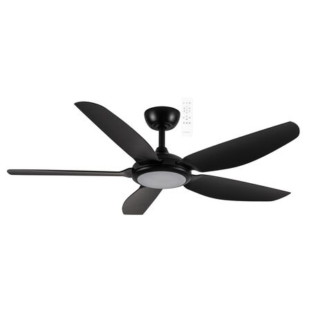 Esprit DC 1320mm 5 ABS Blade WIFI & Remote Control Ceiling Fan with Variable Dim 20w CCT LED Light Matt Black