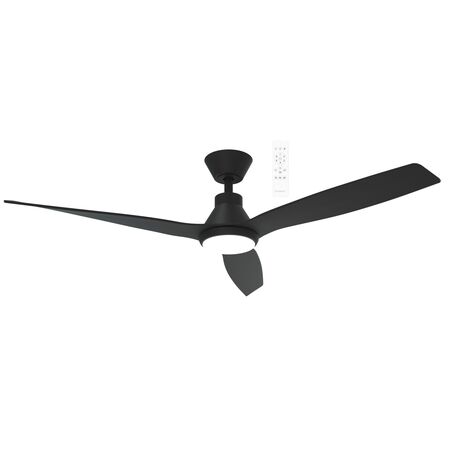 Triumph DC 1320mm 3 ABS Blade WIFI & Remote Control Ceiling Fan with Variable Dim 15w CCT LED Light Matt Black